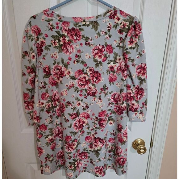 BiBi Floral Patterned 3/4 Sleeve Top NWOTS Size Xl - Picture 2 of 3